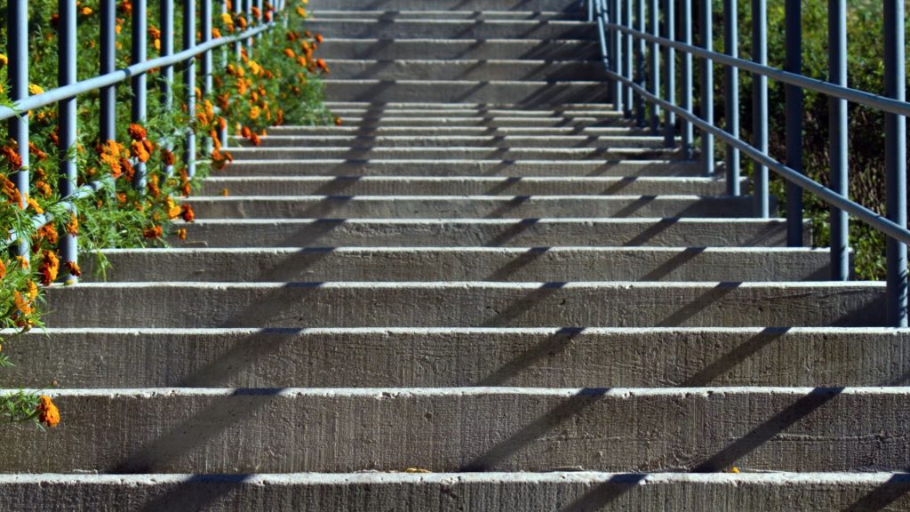 ligne de foulée escalier